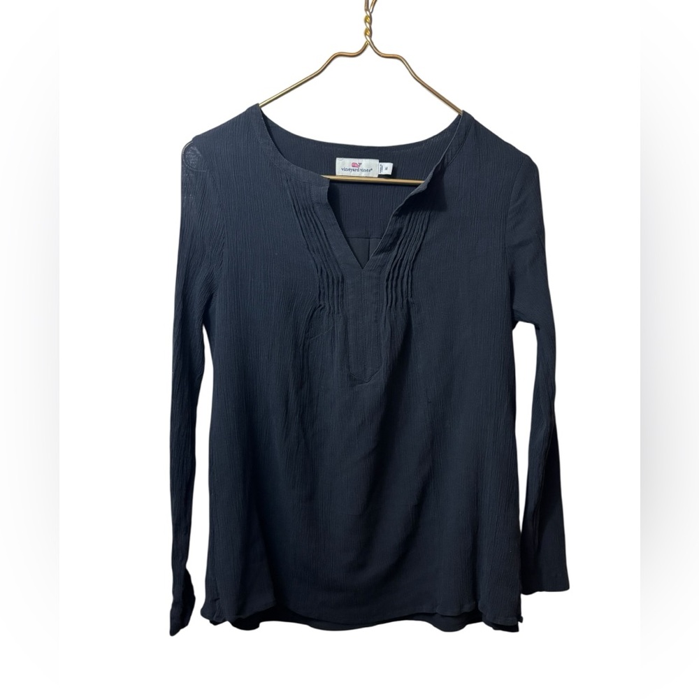 VINEYARD VINES | silk blend blouse black medium